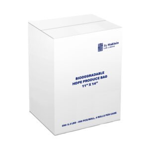 Bolsa en rollo biodegradale transparente 11x14"